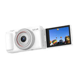 SJCAM ZV200 blanc - appareil photo numérique compact vlog 5K, 80 Mpx, écran IPS orientable 2,8 pouces : pivote montgolfieres