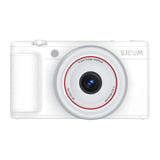 SJCAM ZV200 blanc - appareil photo numérique compact vlog 5K, 80 Mpx, écran IPS orientable 2,8 pouces : vue face objectif