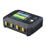 SkyRC Q100neo - Chargeur AC/DC 4 voies 240 W avec mode alimentation : afficheur et molette