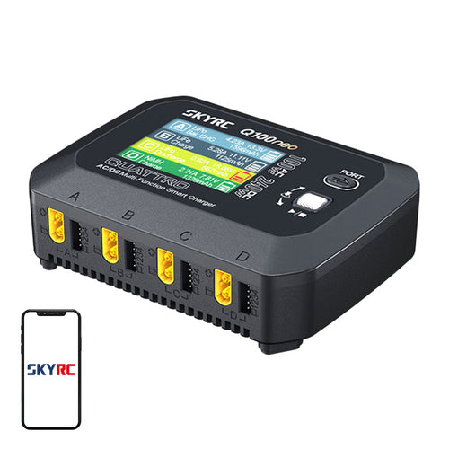 SkyRC Q100neo - Chargeur AC/DC 4 voies 240 W avec mode alimentation - visuel 1