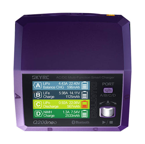 SkyRC Q200neo - Chargeur 4 ports 400 W (vue 2)