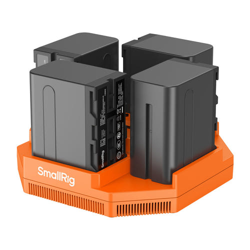 SmallRig 4834 - chargeur NP-F 4 canaux avec 4 batteries NP-F970 : kit chargeur NP F smallrig 4834 4 batteries