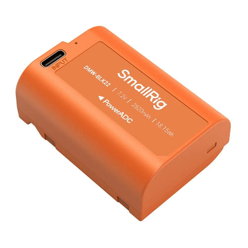 SmallRig DMW-BLK22 - batterie USB-C 2520 mAh pour Panasonic Lumix : orange