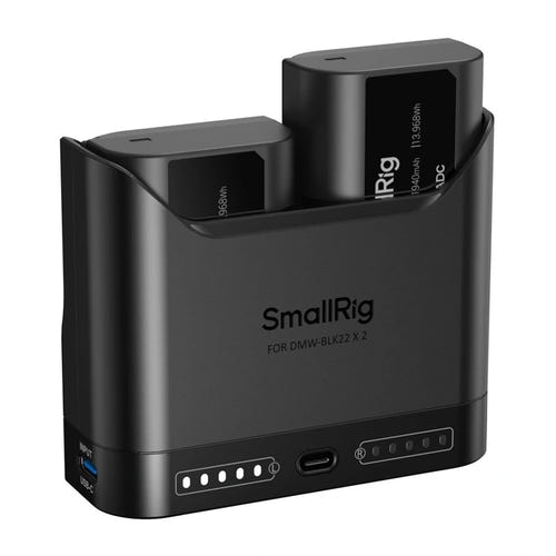 SmallRig DMW-BLK22 - kit 2 batteries et chargeur double USB-C pour Panasonic LUMIX - visuel 2
