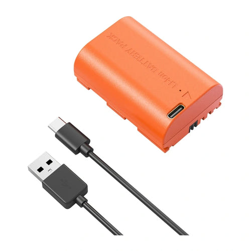 SmallRig E6P-C26 - batterie LP-E6P USB-C pour Canon, orange : port USB-C intégré