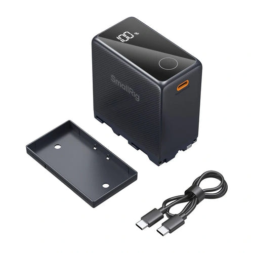 SmallRig NP-F970 - Batterie 10 500 mAh avec écran OLED et ports USB : c USB-A
