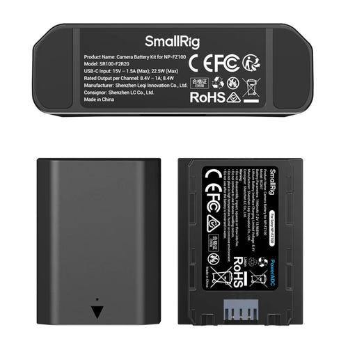SmallRig NP-FZ100 5483 - Kit 2 batteries 1940 mAh et chargeur double USB-C - visuel 3