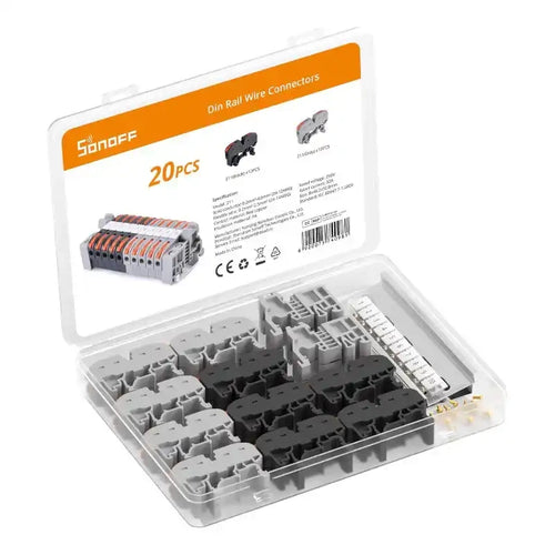 Sonoff 211 - Lot de 20 bornes de connexion rapide sur rail DIN : pièces