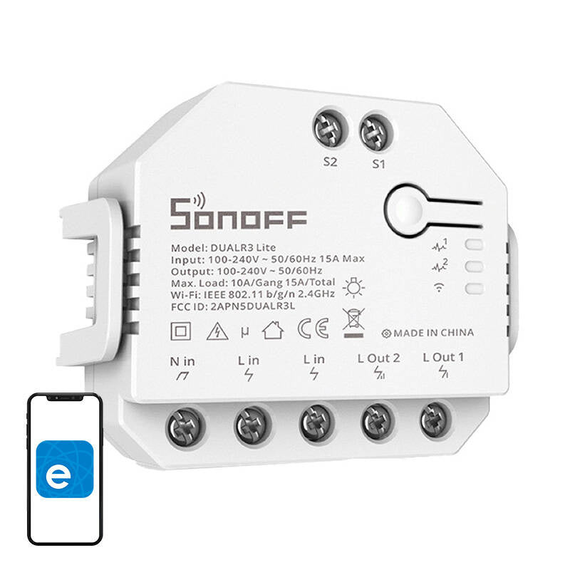 Sonoff Dual R3 Lite — Double relais WiFi — visuel 1