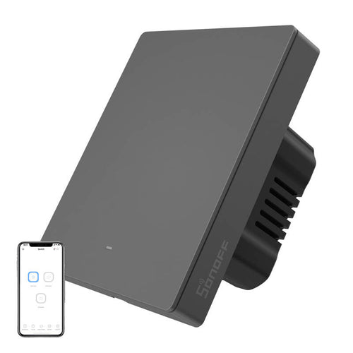 Sonoff M5-1C-80 - Interrupteur mural WiFi 1 canal (graphite) (vue 1)