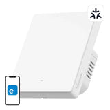 Sonoff M5-1C-80W - Interrupteur mural WiFi Matter 1 canal blanc : avec cadre assorti