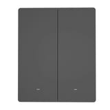 SONOFF M5-2C-80 - Interrupteur mural connecté Wi-Fi 2 canaux, graphite : vue de face