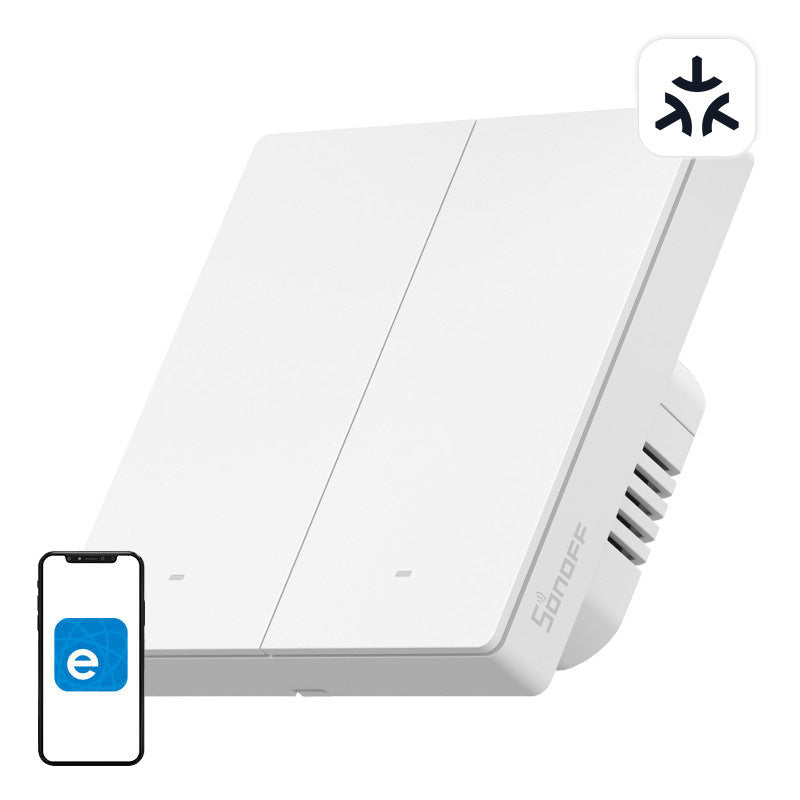 Sonoff M5-2C-86W - Interrupteur mural WiFi Matter 2 canaux - visuel 1