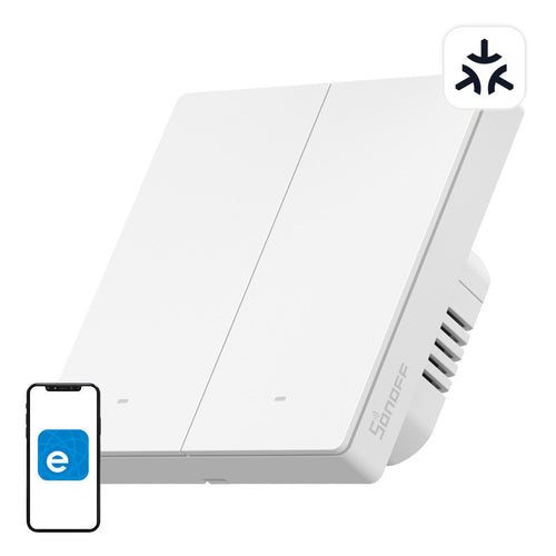 Sonoff M5-2C-86W - Interrupteur mural WiFi Matter 2 canaux (vue 1)