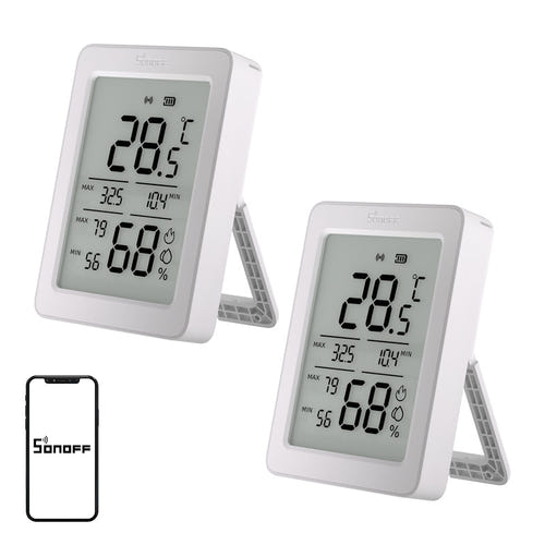 Sonoff SNZB-02DR2 - Capteur température et humidité écran 3,6 pouces (lot de 2) (vue 1)