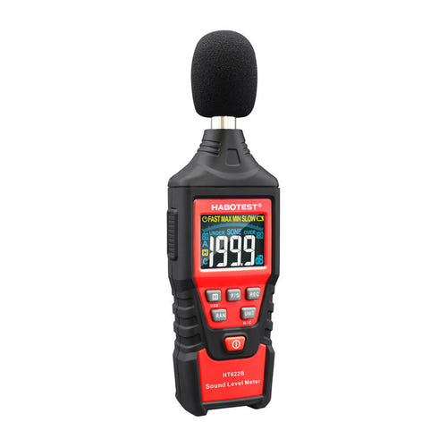 Habotest HT622B - sonomètre numérique 30-130 dB avec sortie USB : écran LCD couleur