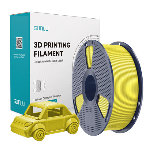 SUNLU PETG - Filament 3D résistant 1,75 mm 1 kg (jaune) : bobine