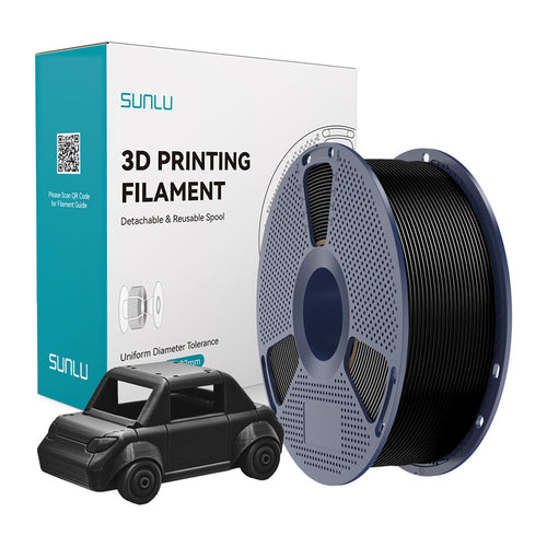 SUNLU PETG - Filament 3D résistant 1,75 mm 1 kg (noir) : bobine