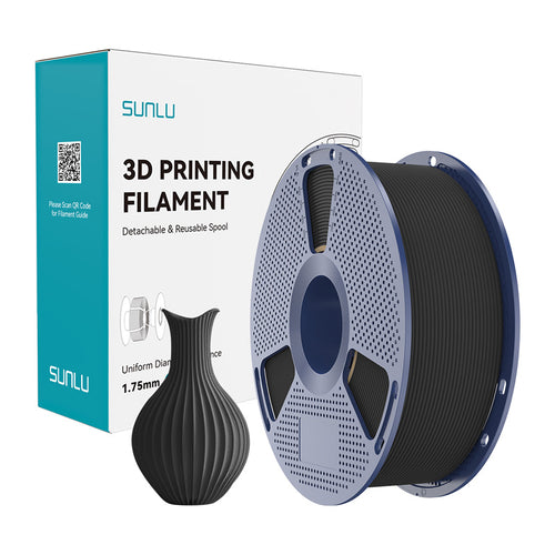 SUNLU PLA Classic - Filament 3D 1,75 mm 1 kg (noir) : bobine