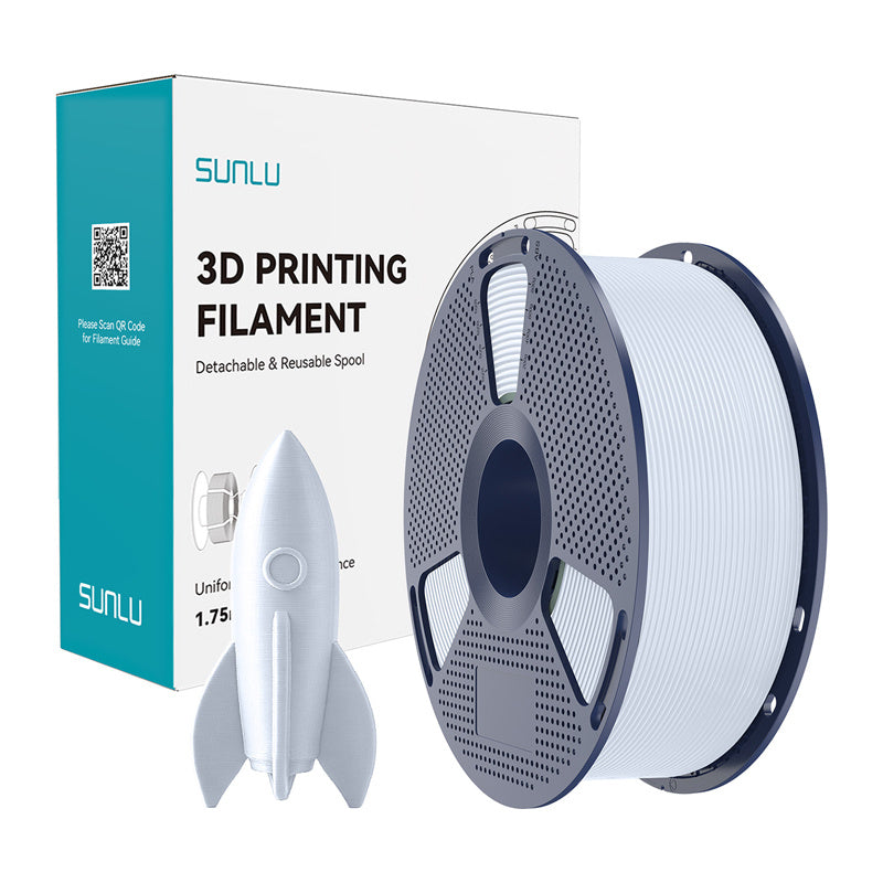 SUNLU PLA High-Speed - Filament 3D 1,75 mm 1 kg (blanc) - visuel 1