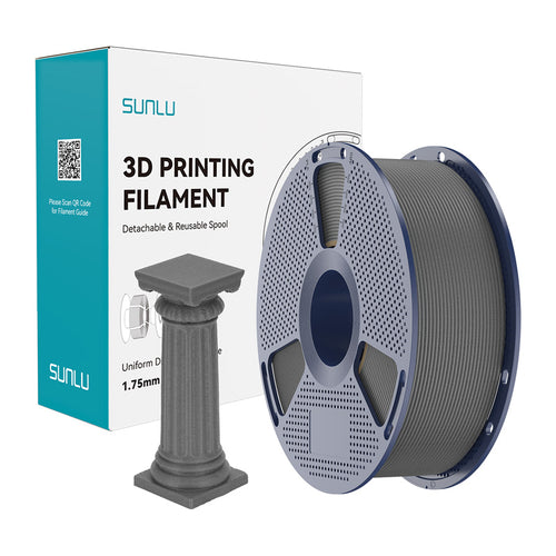 SUNLU PLA High-Speed Marble - Filament 3D effet pierre 1,75 mm 1 kg (gris béton) : bobine