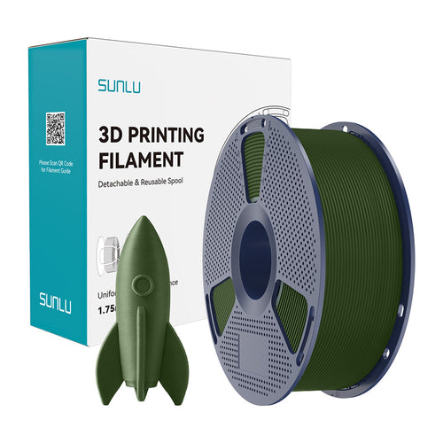 SUNLU PLA High-Speed - Filament 3D 1,75 mm 1 kg (olive) : bobine