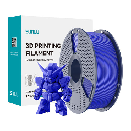 SUNLU PLA+ 2.0 - Filament 3D renforcé 1,75 mm 1 kg (bleu clair) : bobine