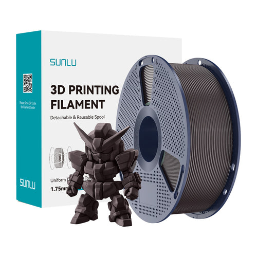 SUNLU PLA+ 2.0 - Filament 3D renforcé 1,75 mm 1 kg (châtaigne grillée) : bobine