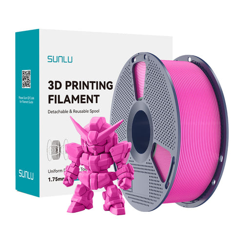 SUNLU PLA+ 2.0 - Filament 3D renforcé 1,75 mm 1 kg (magenta) : détail filament