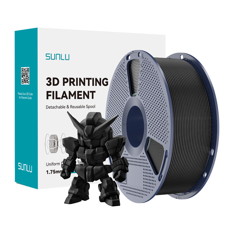 SUNLU PLA+ 2.0 - Filament 3D renforcé 1,75 mm 1 kg (noir) - visuel 1