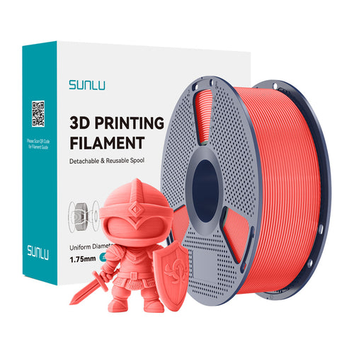 SUNLU PLA+ - Filament 3D robuste 1,75 mm 1 kg (cerise) : bobine