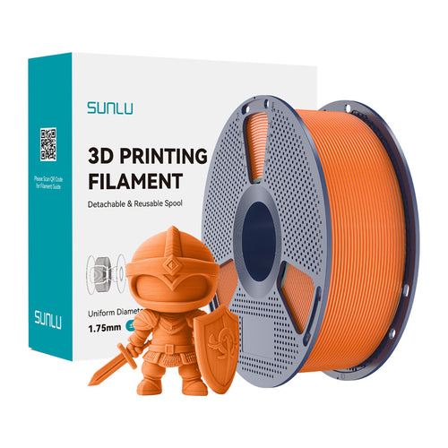 SUNLU PLA+ - Filament 3D robuste 1,75 mm 1 kg (orange soleil) : bobine