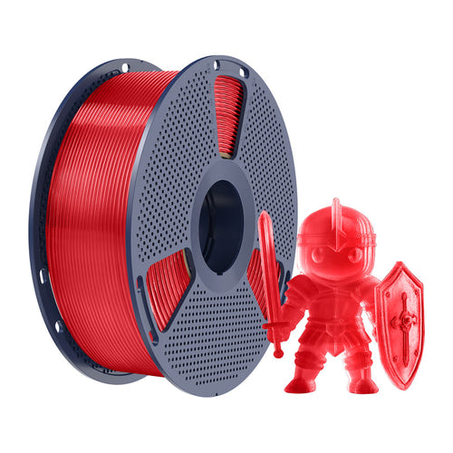 SUNLU PLA+ - Filament 3D robuste 1,75 mm 1 kg (rouge transparent) : impression