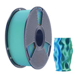 SUNLU PLA+ Silk Dual Color - Filament 3D bicolore 1,75 mm 1 kg (bleu-vert) : impression