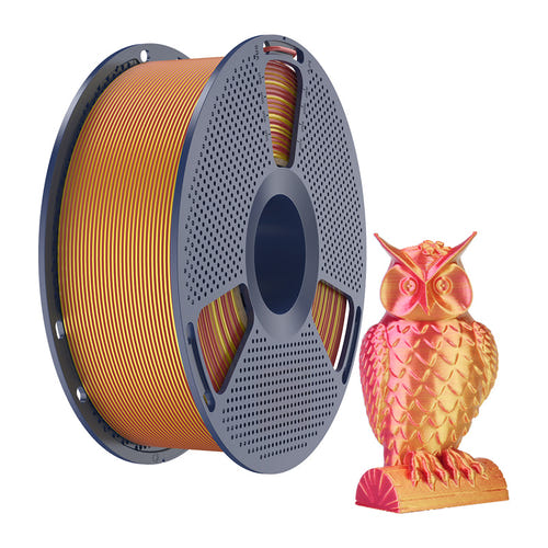 SUNLU PLA+ Silk Dual Color - Filament 3D bicolore 1,75 mm 1 kg (rouge et or) : impression