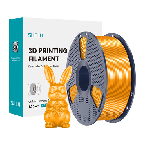 SUNLU PLA+ Silk - Filament 3D brillant soyeux 1,75 mm 1 kg (laiton) : bobine