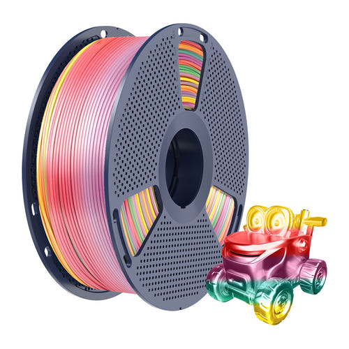 SUNLU PLA+ Silk Rainbow - Filament 3D arc-en-ciel soyeux 1,75 mm 1 kg (dégradé 01) : impression