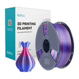 SUNLU PLA+ Silk Rainbow - Filament 3D arc-en-ciel soyeux 1,75 mm 1 kg (dégradé 02) : bobine