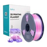 SUNLU PLA+ Silk Rainbow - Filament 3D arc-en-ciel soyeux 1,75 mm 1 kg (dégradé 03) : bobine