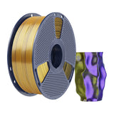 SUNLU PLA+ Silk Tri-Color - Filament 3D tricolore 1,75 mm 1 kg (noir-or-violet) : impression