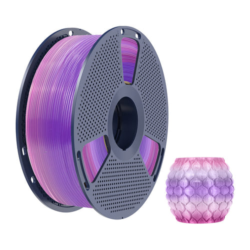 SUNLU PLA Rainbow - Filament 3D arc-en-ciel transparent 1,75 mm 1 kg (dégradé 03) : impression