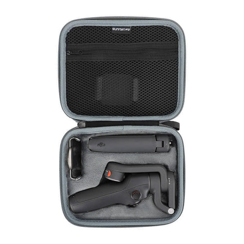 Sunnylife - Étui de transport OM6-B513 pour DJI Osmo Mobile 6 (gris) : compartiments intérieurs gimbal