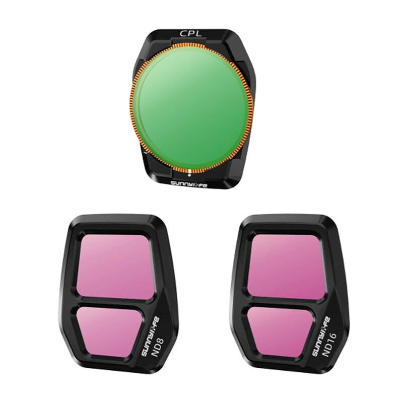 Sunnylife - Set de 3 filtres CPL, ND8, ND16 A3S-FI925 pour DJI Air 3S - visuel 1