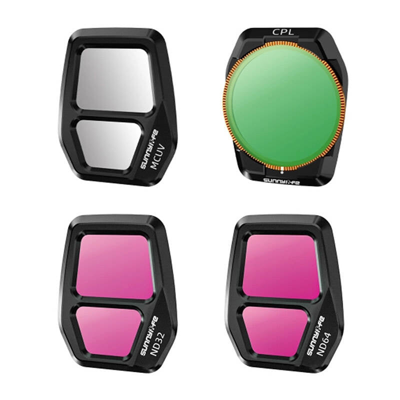 Sunnylife - Set de 4 filtres MCUV, CPL, ND32, ND64 A3S-FI928 pour DJI Air 3S - visuel 1