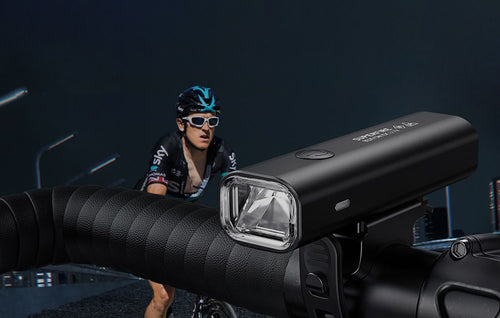 Superfire BL09 - Éclairage vélo avant 450 lm, USB, portée 130 m : guidon