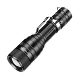 Superfire F5 - Lampe torche 1100 lm à focale réglable, portée 236 m : noire