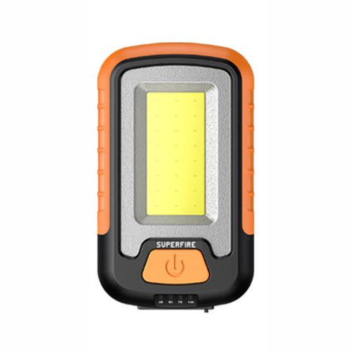 Superfire G21 - Lampe d'atelier COB 650 lm aimantée, rechargeable USB : aimant crochet