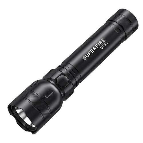 Superfire GTS6 - Lampe torche 360 lm USB-C, portée 150 m : noire