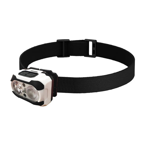 Superfire HE10 - Lampe frontale 550 lm double LED, blanc et rouge : noire