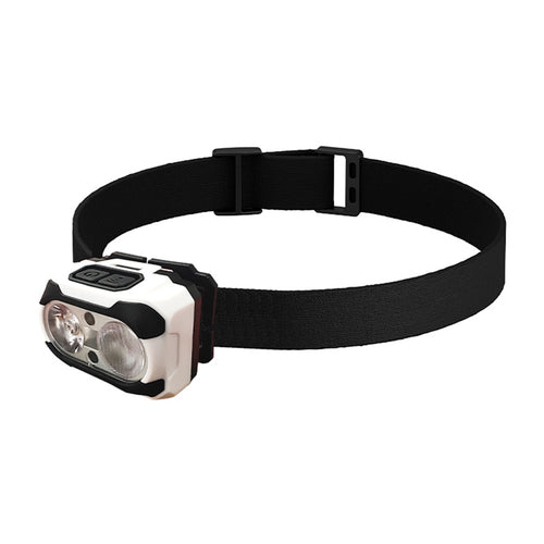 Superfire HE10 - Lampe frontale 550 lm double LED, blanc et rouge : noire